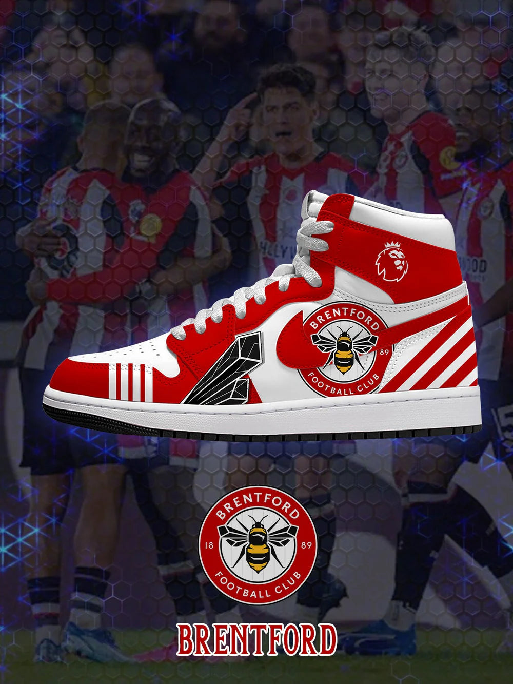 Brentford (Adult and kids size available) Limited Edition Design Shoes J1