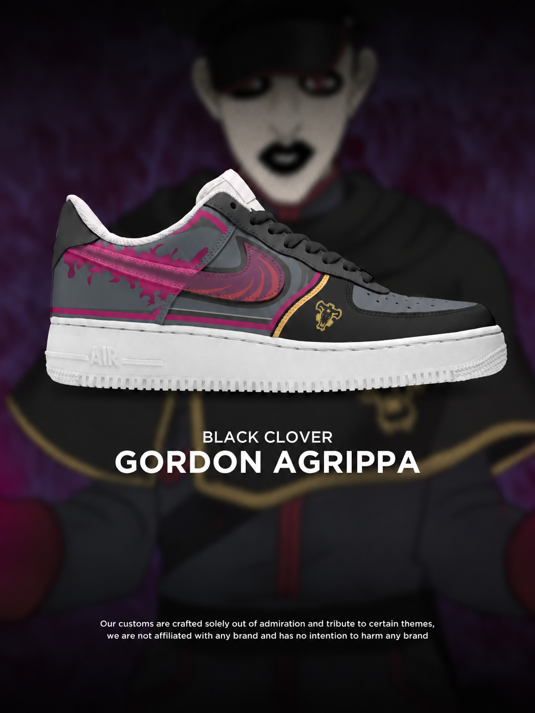 Black Clover Gordon Design Shoes F1