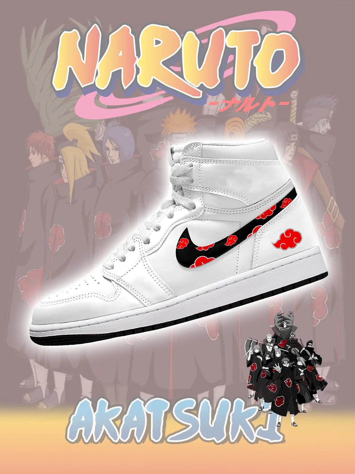 Akatsuki (Adult and kids size available) Limited Edition Design Shoes J1