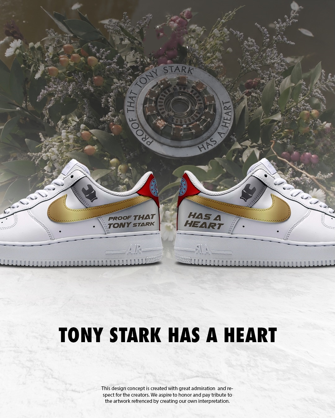 Tony Stark Has a Heart Design Shoes F1