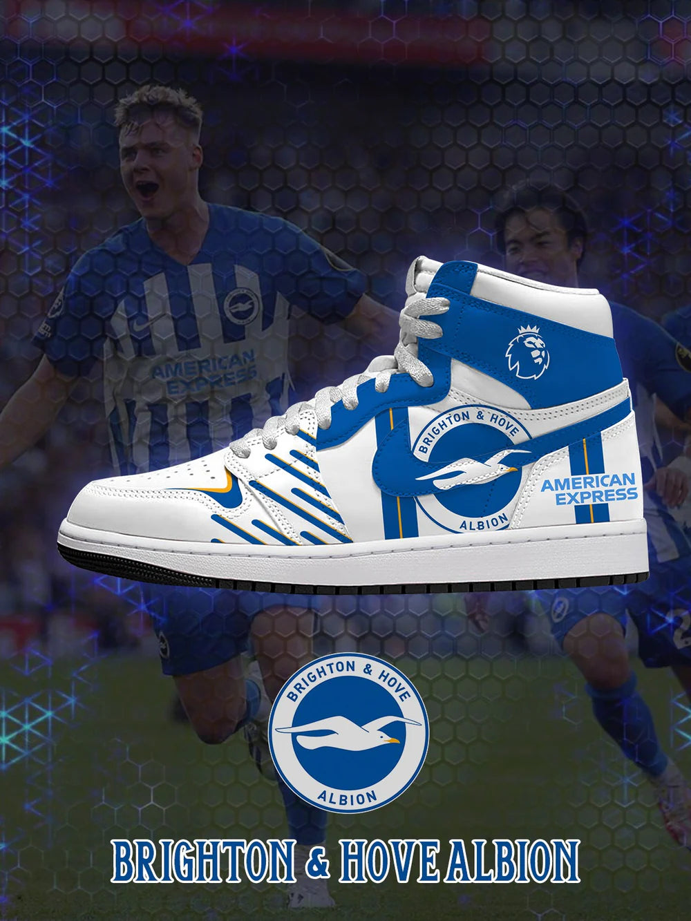 Brighton (Adult and kids size available) Limited Edition Design Shoes J1