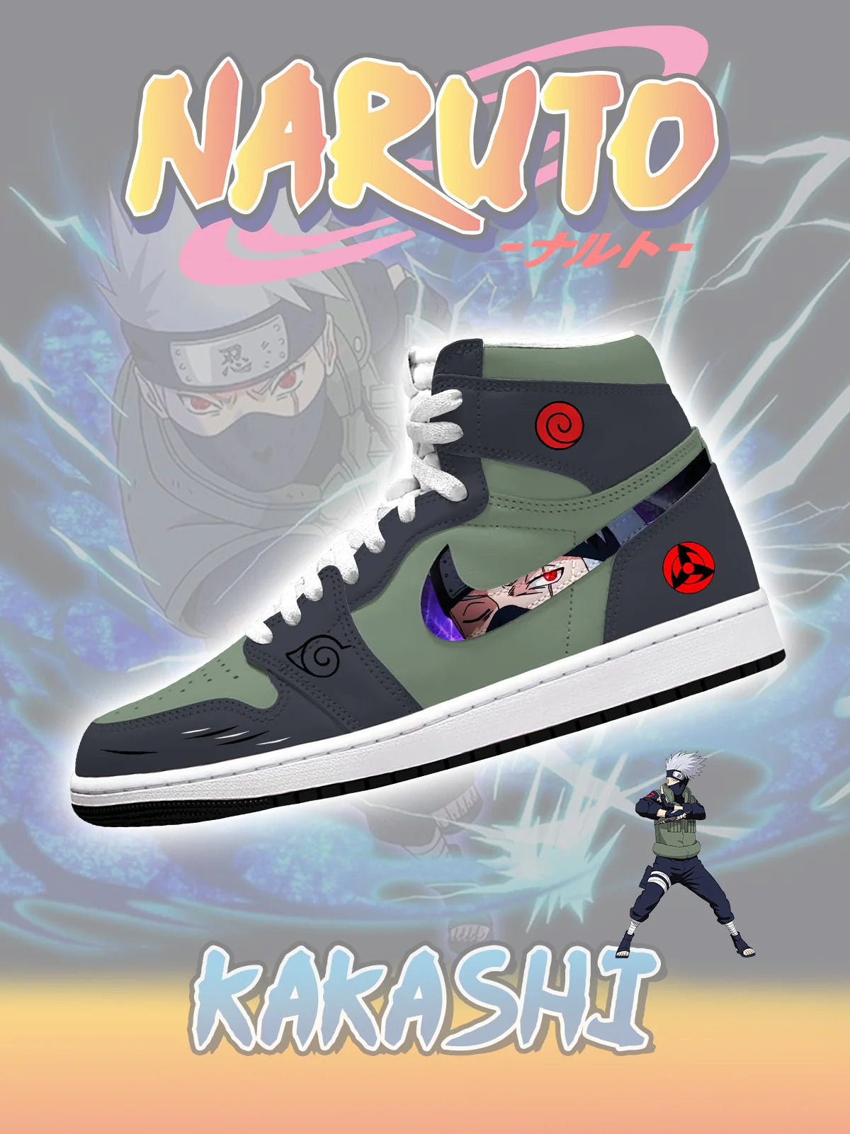 Kakashi (Adult and kids size available) Limited Edition Design Shoes J1