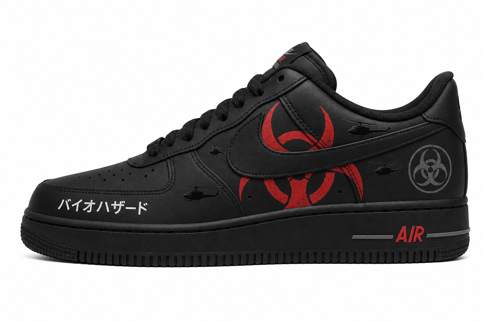 Biohazard Symbol  Design Shoes F1