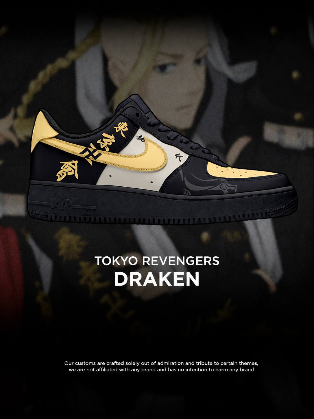 Tokyo Revengers Draken Design Shoes F1