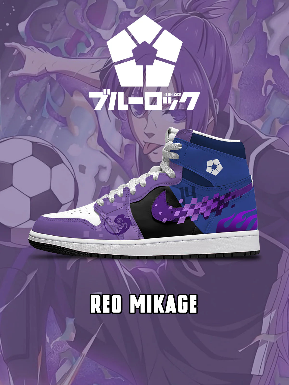 Reo Mikage (Adult and kids size available) Limited Edition Design Shoes J1