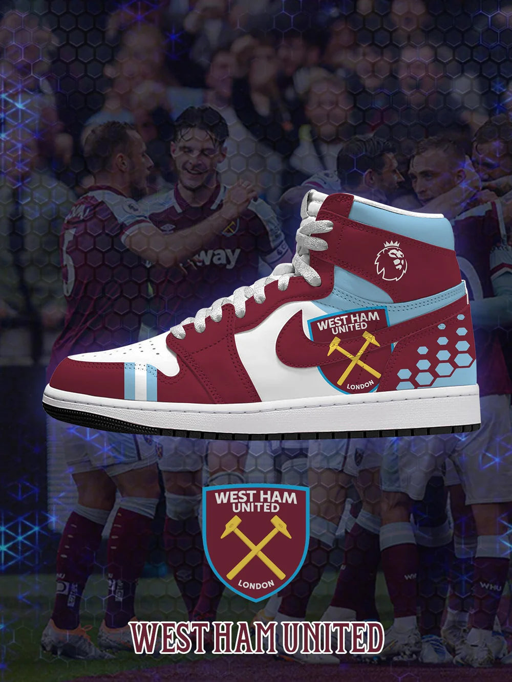 West Ham (Adult and kids size available) Limited Edition Design Shoes J1