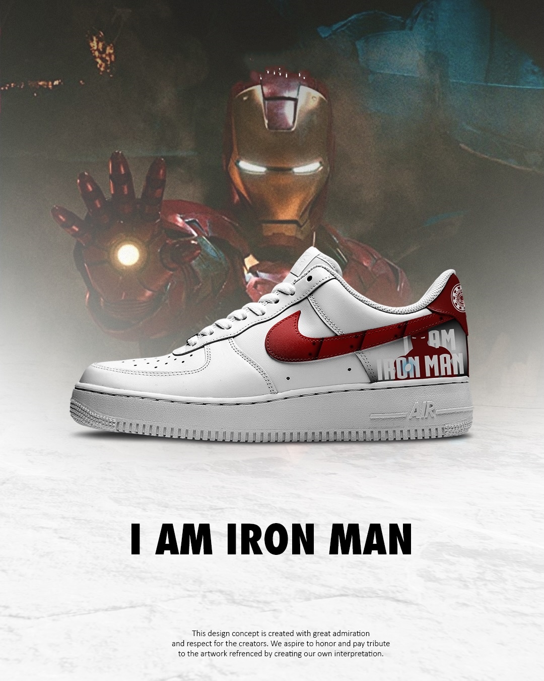 I Am Iron Man Design Shoes F1