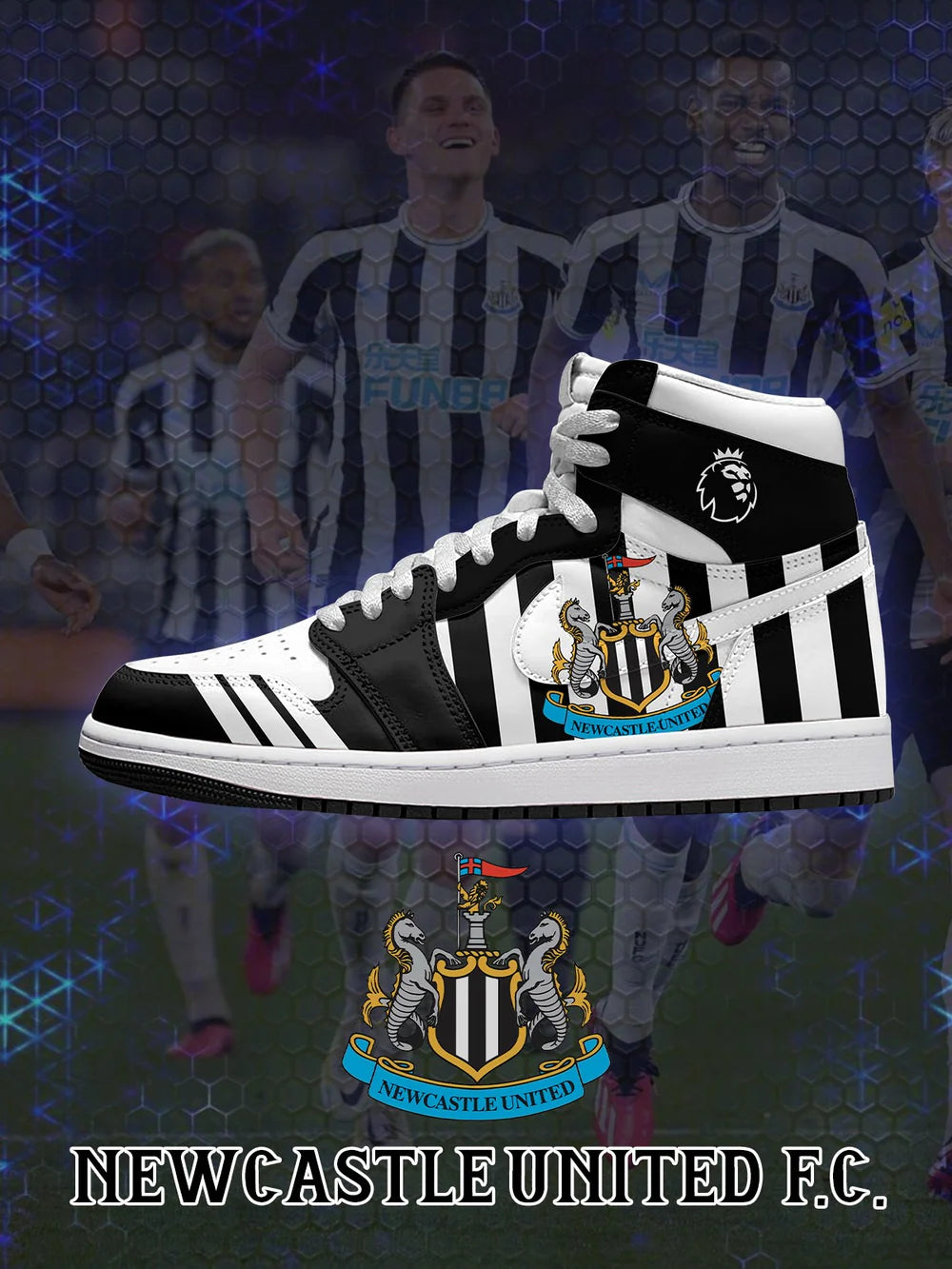 Newcastle (Adult and kids size available) Limited Edition Design Shoes J1
