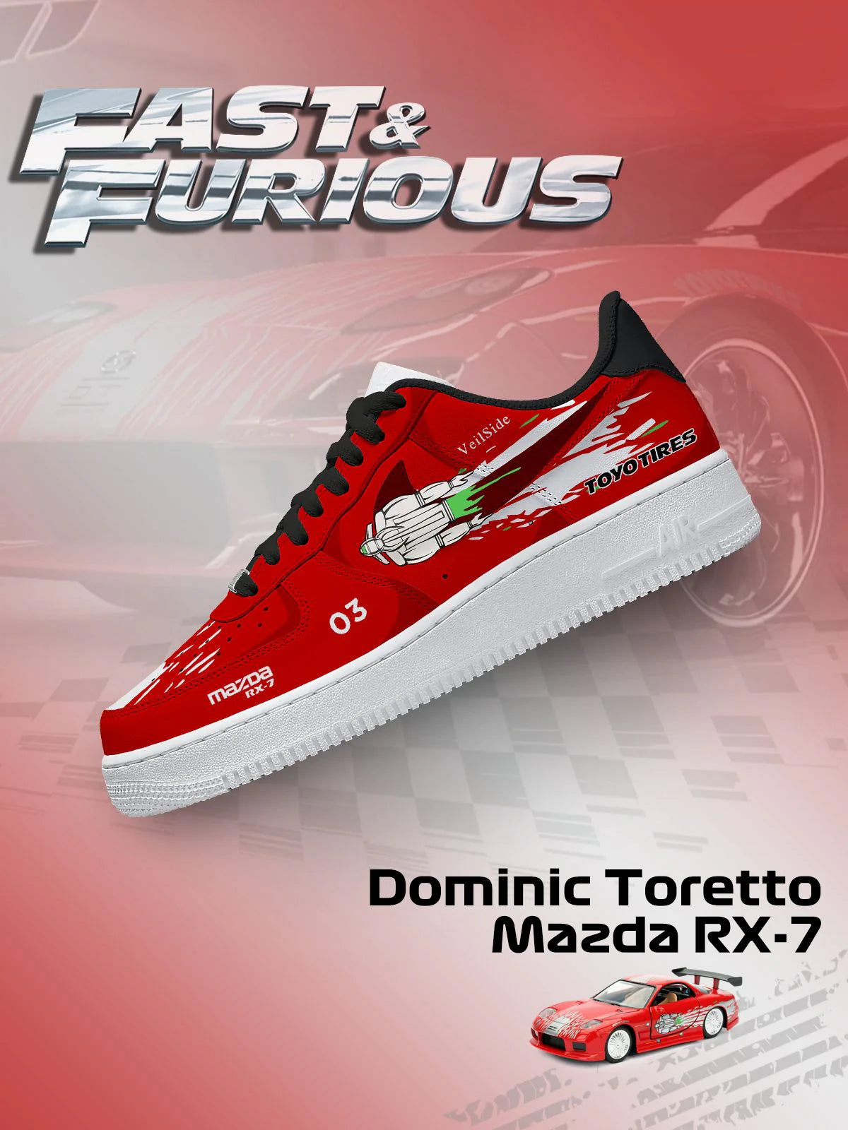 Dominic Toretto RX-7 Design Shoes F1