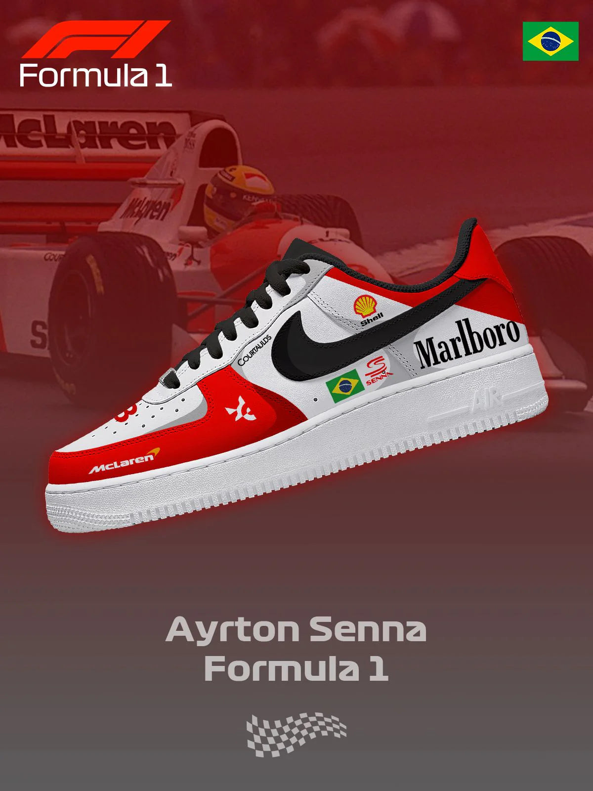 Customize Senna F.1 Design Shoes F1