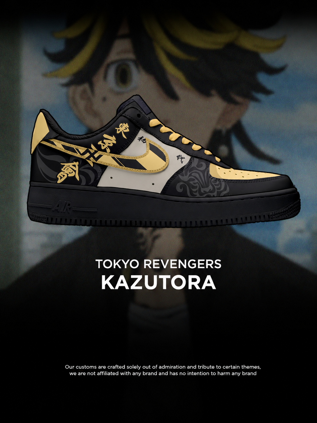 Tokyo Revengers Kazutora Design Shoes F1