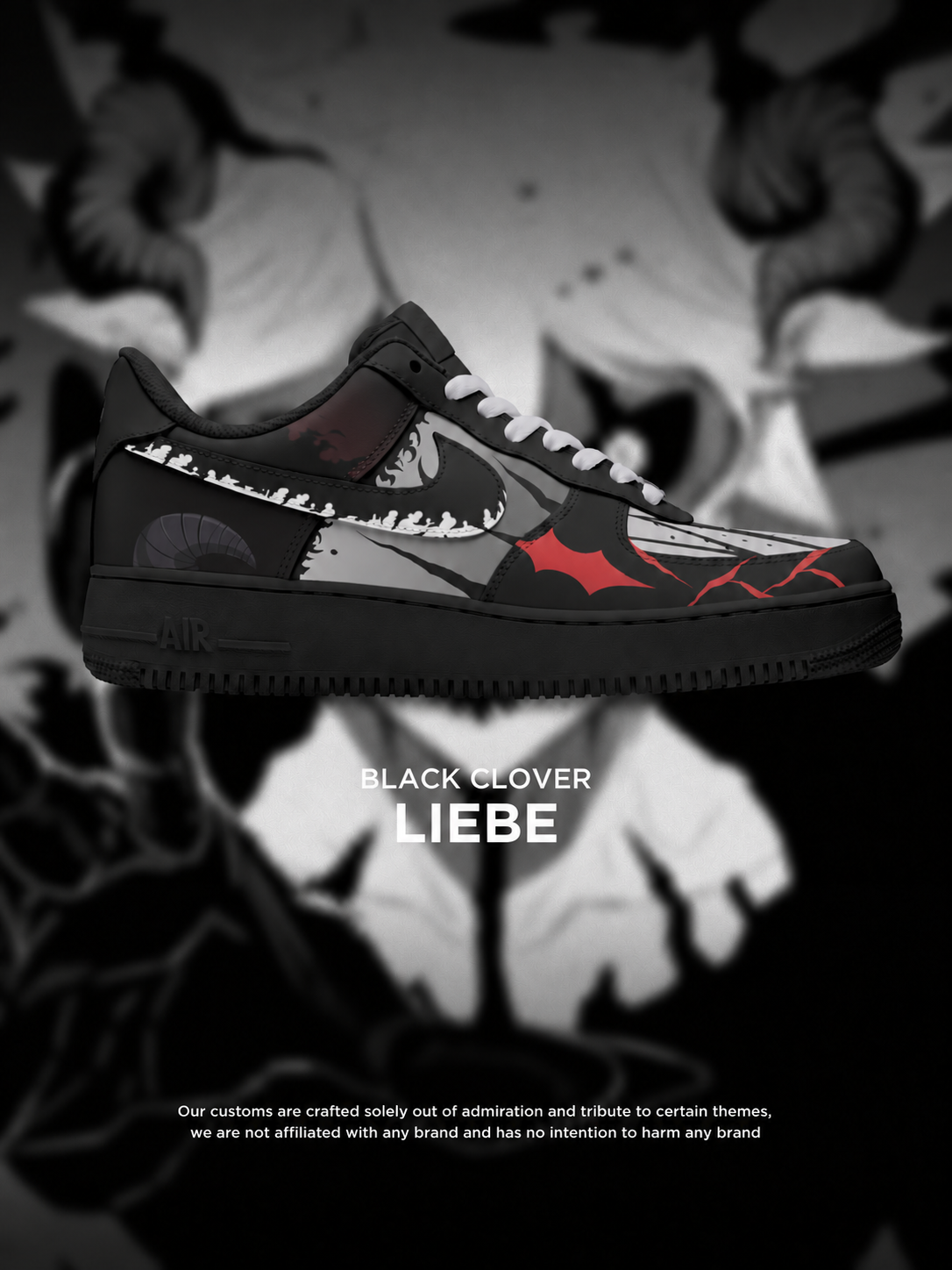 Black Clover Liebe Design Shoes F1
