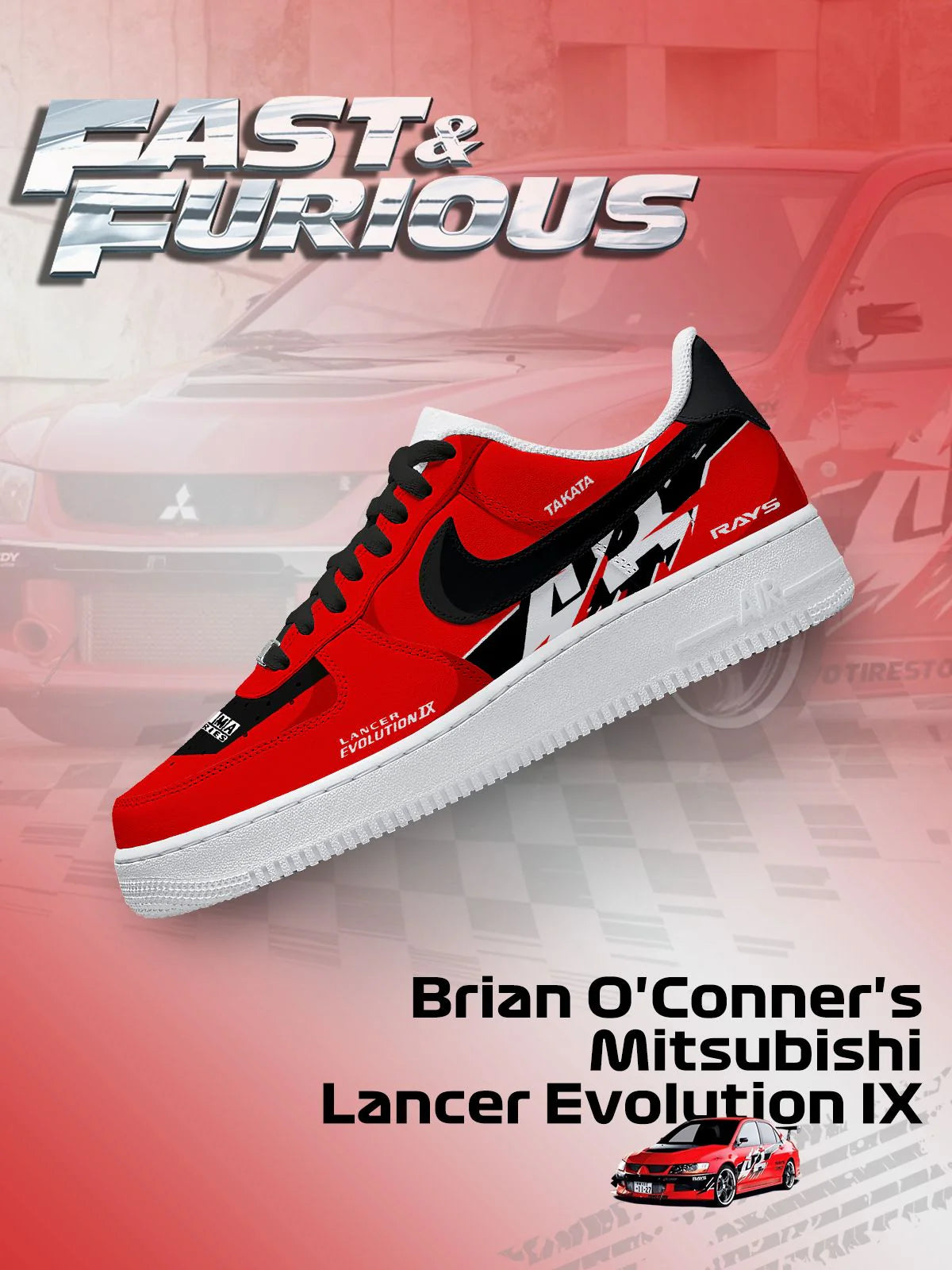 Brian O'Conner's Lancer Evolution IX Design Shoes F1